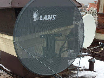 Монтаж сетчатой антенны Lans 0.9 м